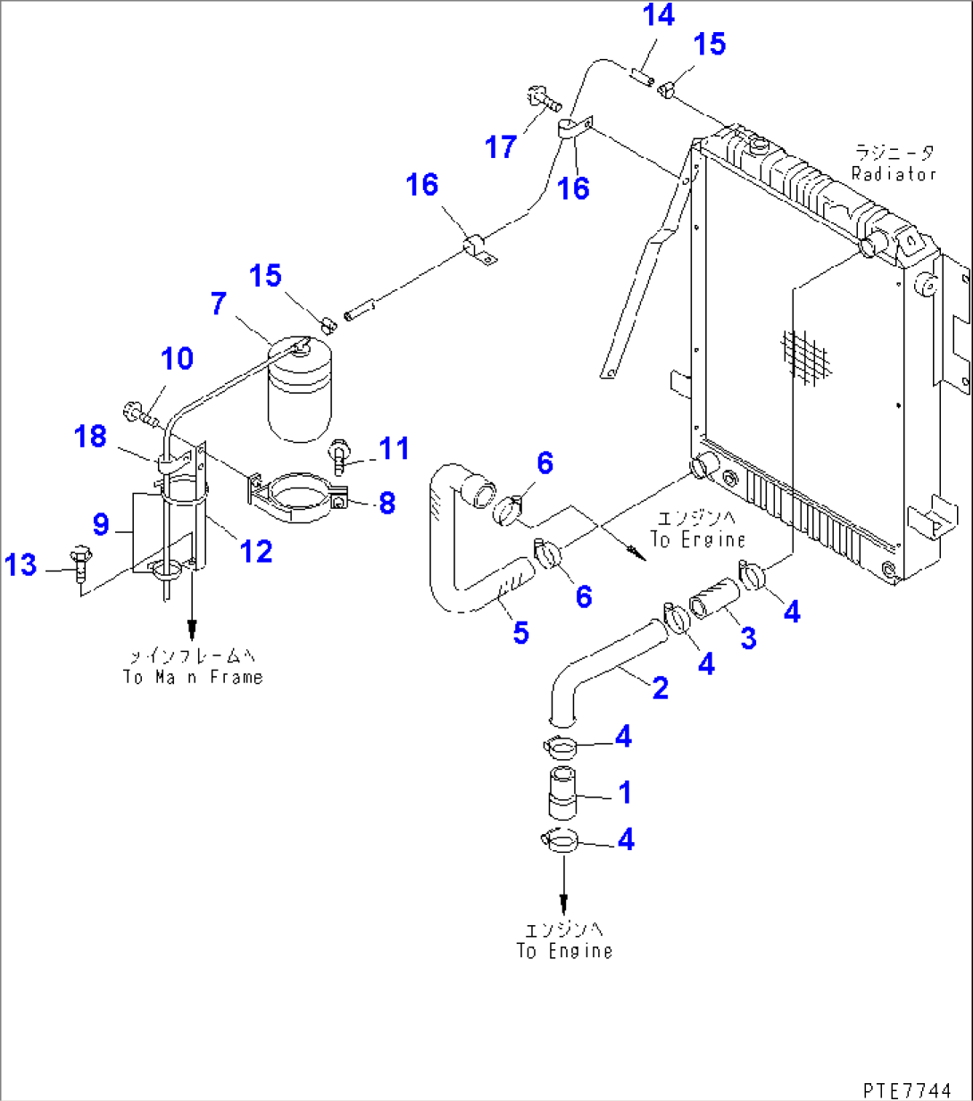 RADIATOR PIPING(#10301-)