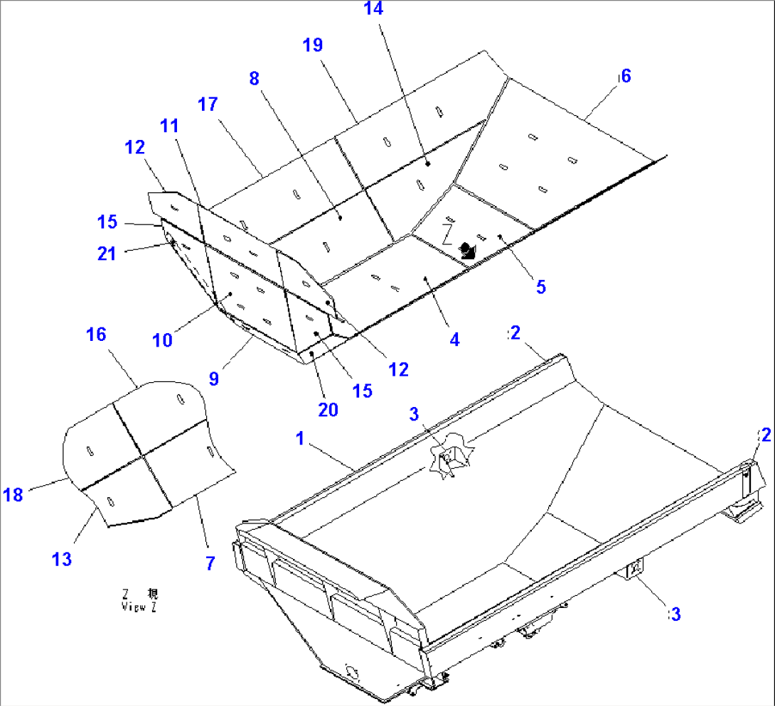 BODY (WITH BODY LINER AND WITH BODY TAIL GATE)(#2001-)