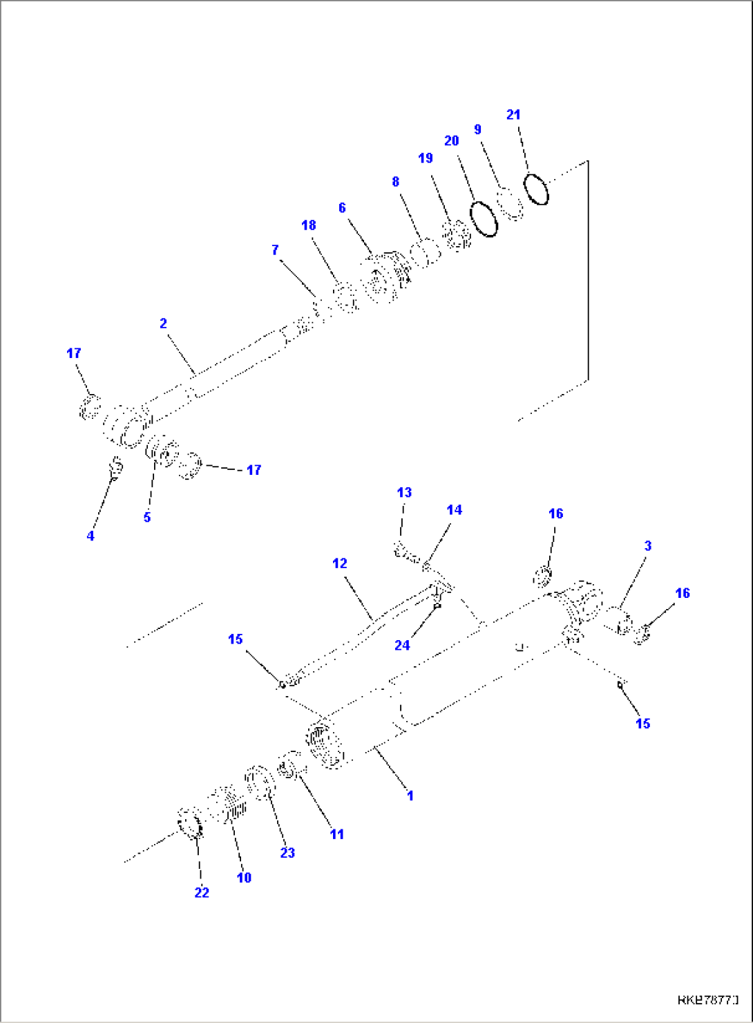 BUCKET CYLINDER, INNER PARTS