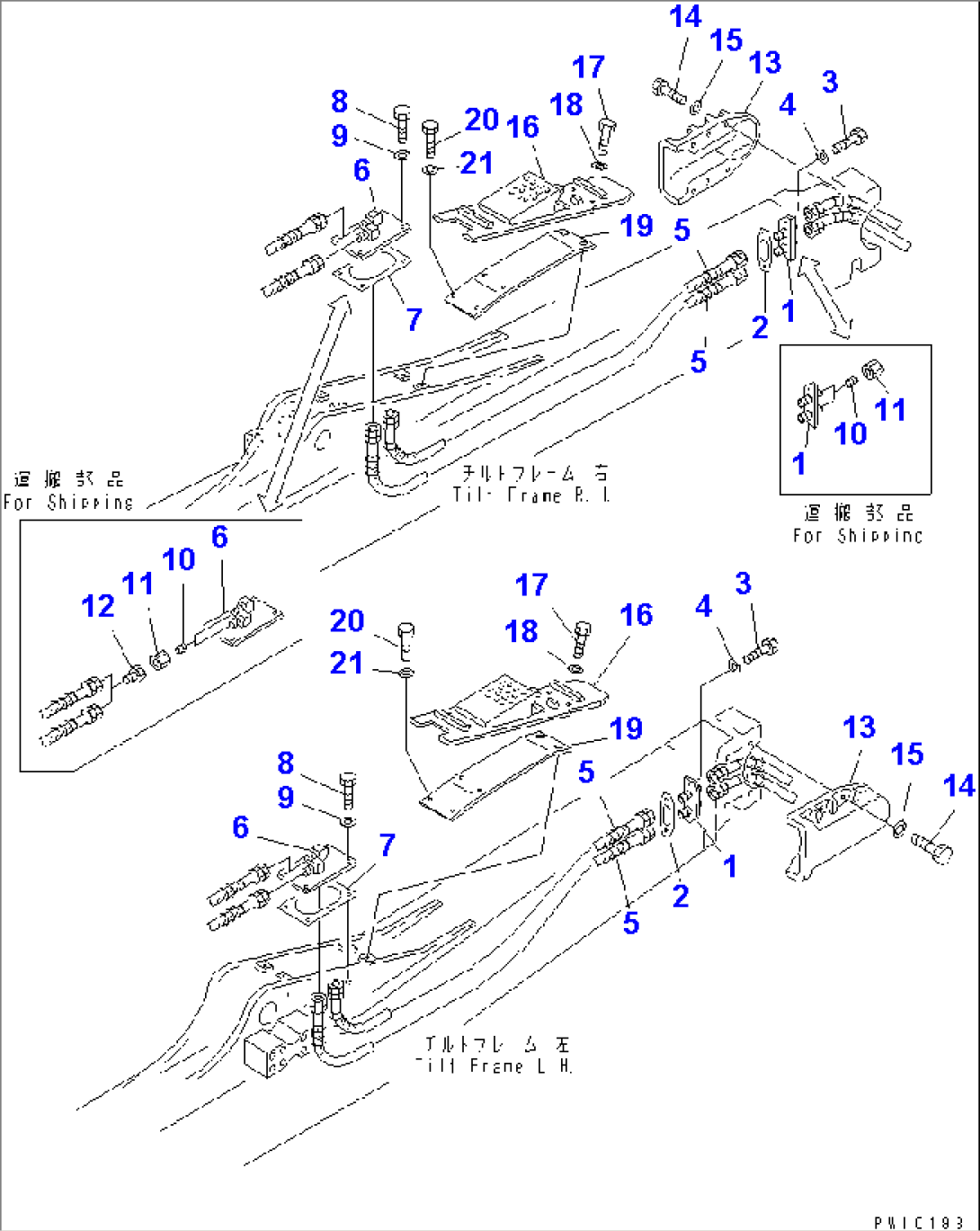 BLADE TILT PIPING (FOR DUAL TILT PITCH DOZER)