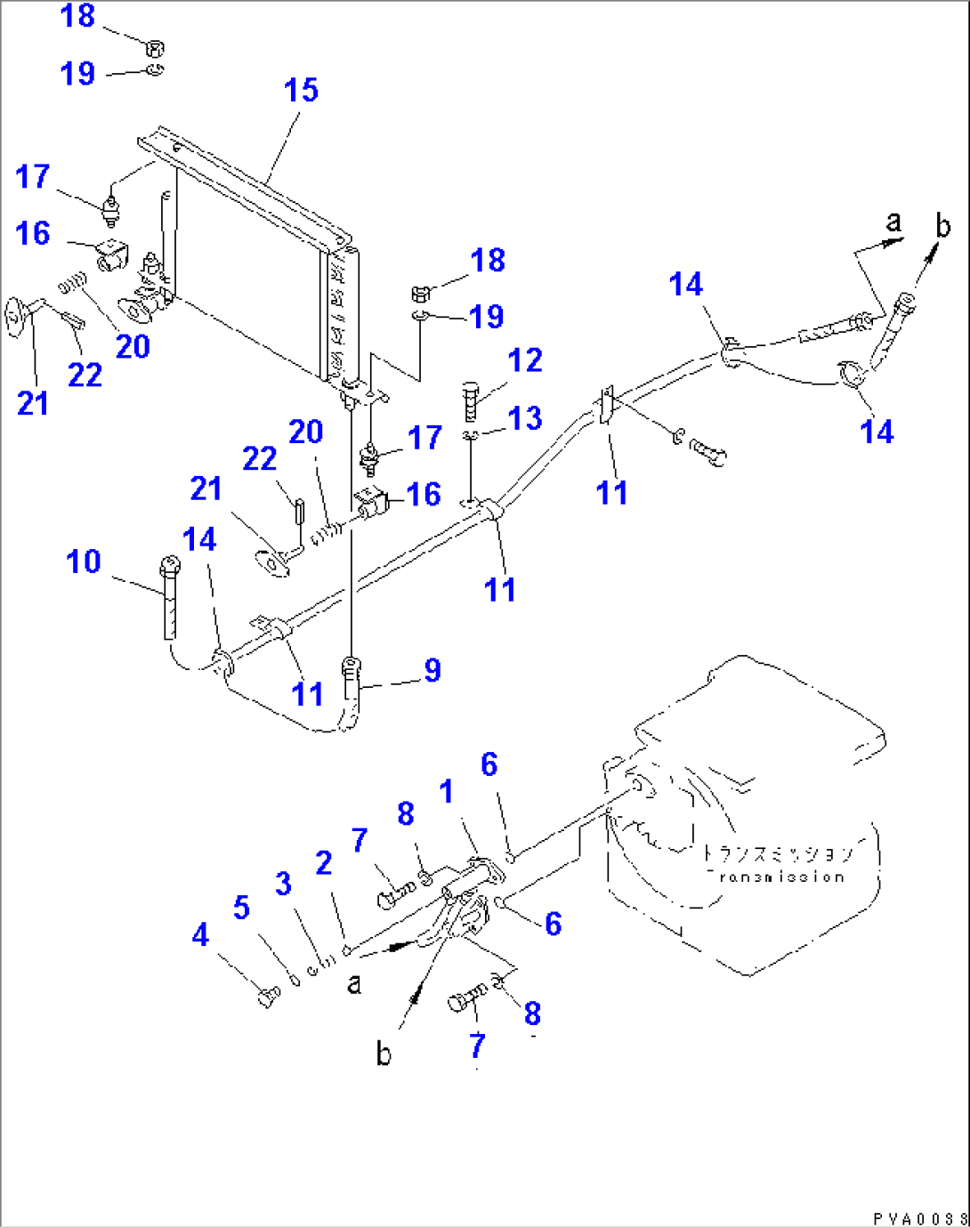 OIL COOLER PIPING (FOR HINGE TYPE DOUBLE MASK REINFORCED TYPE)