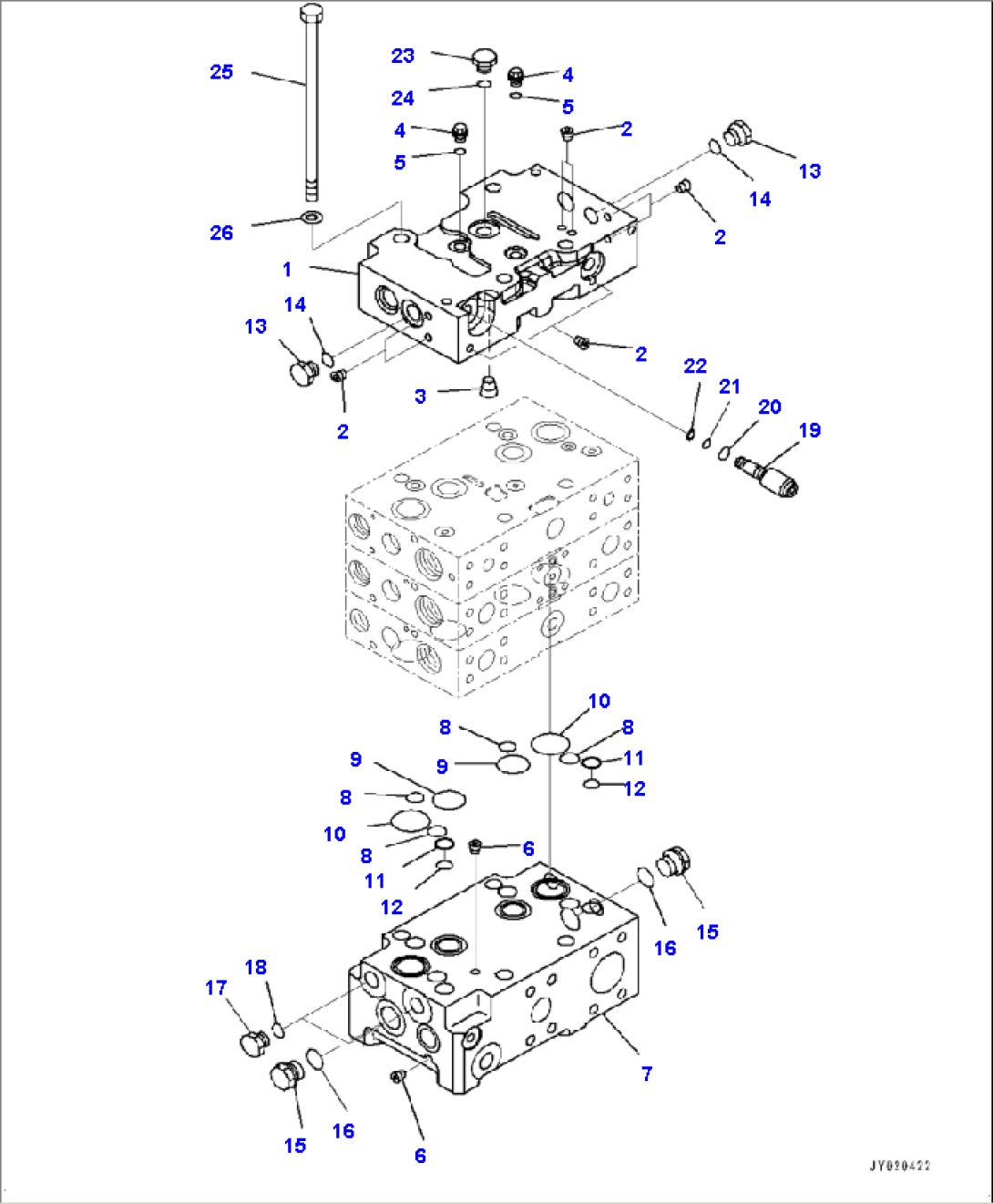 H0120-001002 MAIN CONTROL VALVE 3-VALVE (1/12)
