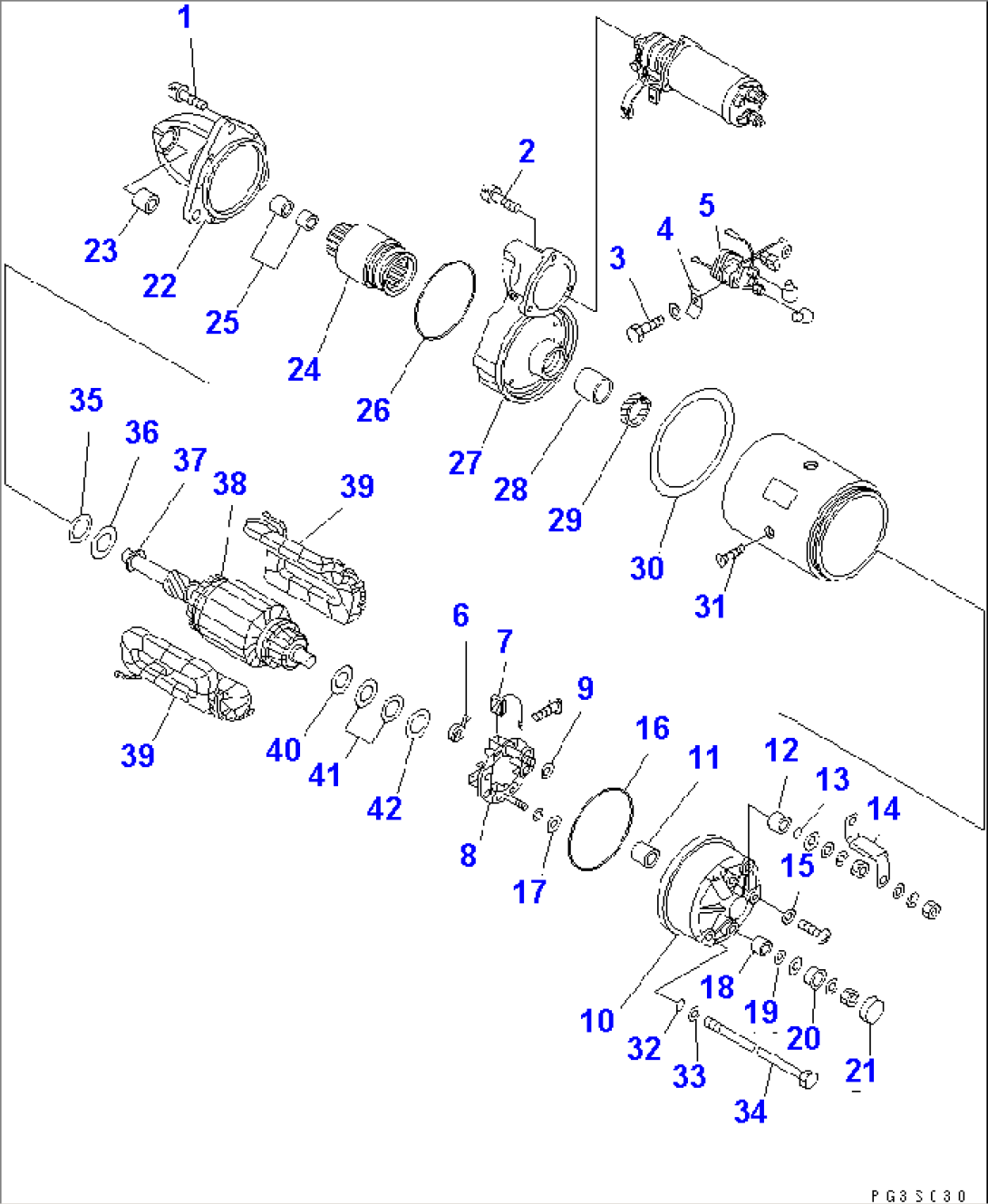 STARTING MOTOR (5.5KW) (1/2)