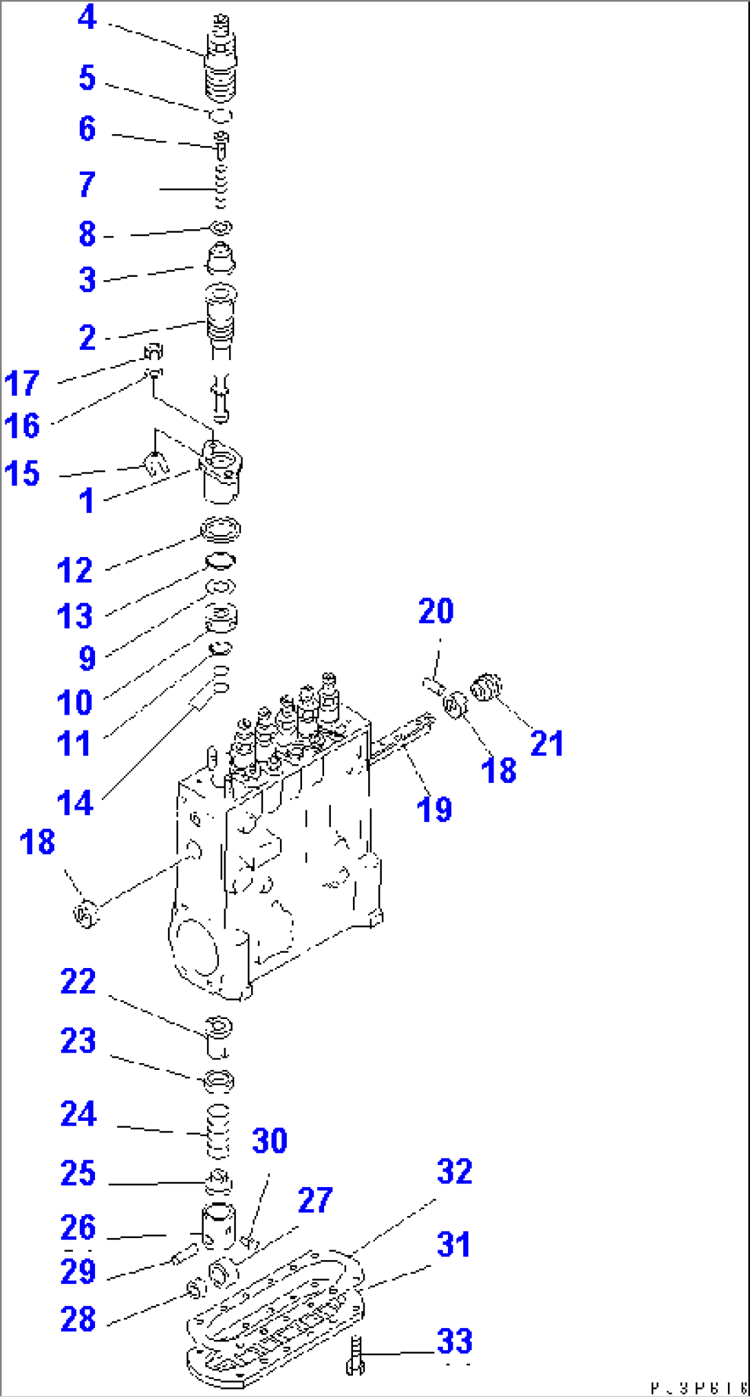 FUEL INJECTION PUMP (PUMP) (2/2) (INNER PARTS)(#19053-)