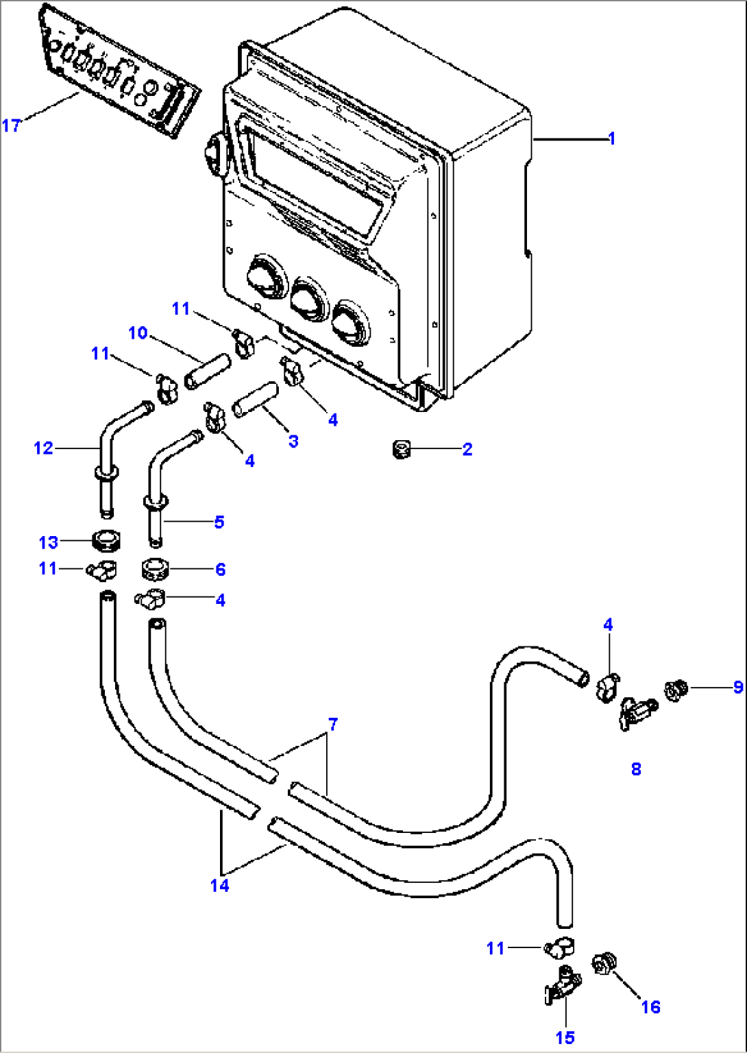 HEATER PIPING SIDE MOUNTED - BEHR