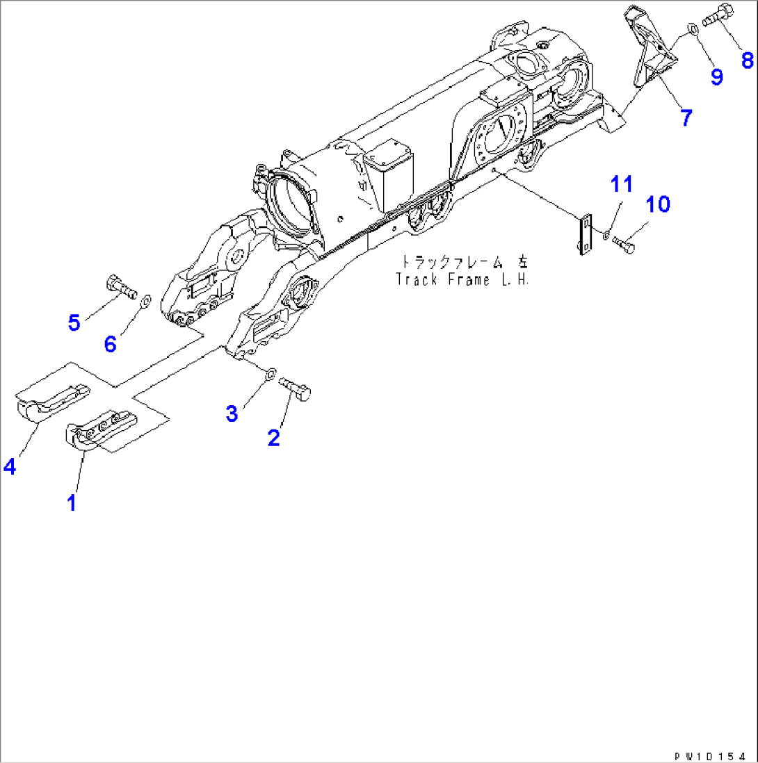 TRACK FRAME (GUARD) (L.H.) (COLD WEATHER (B) SPEC.)(#25001-30000)