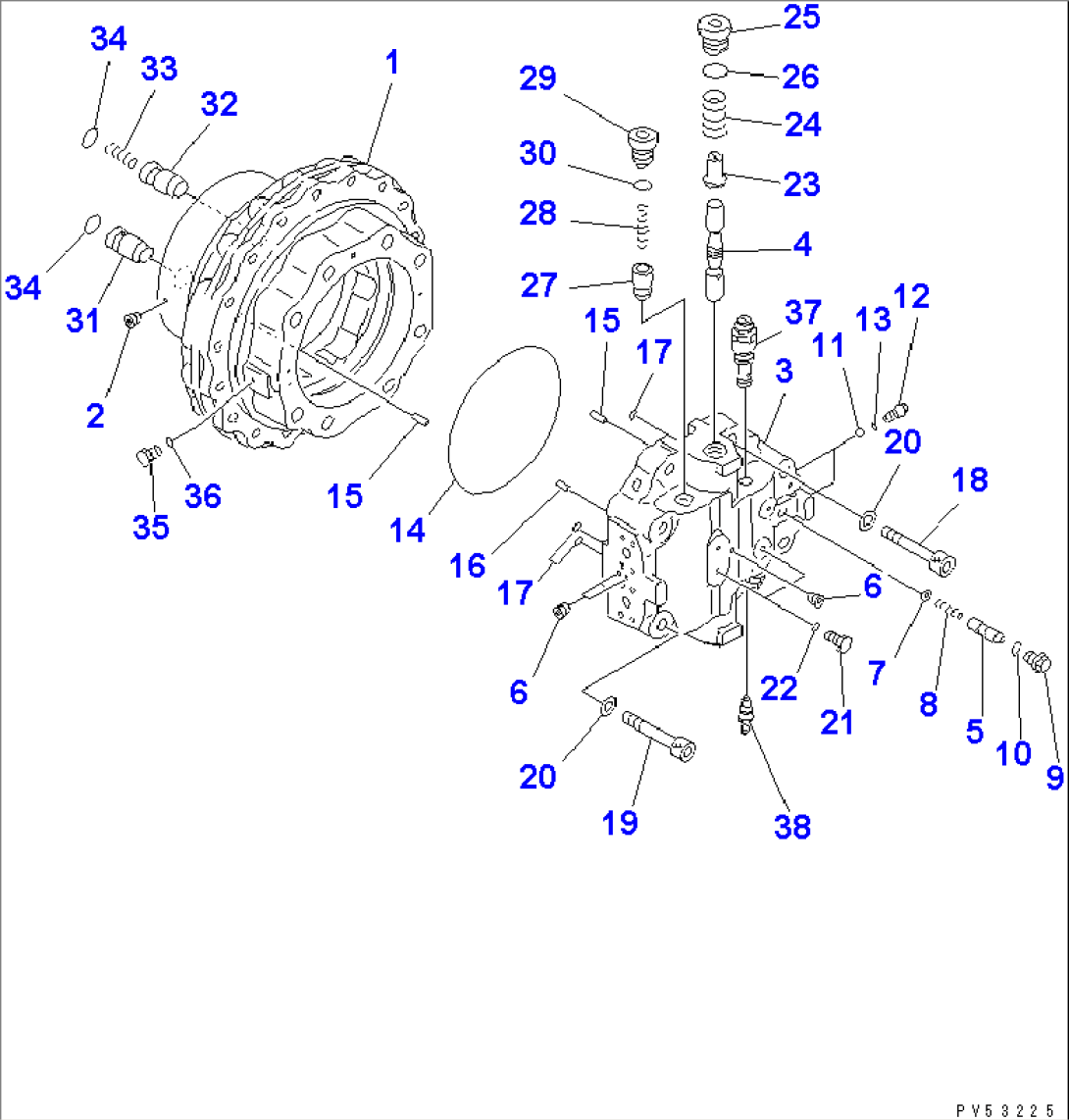 TRAVEL MOTOR (1/3) (CASE AND END COVER)(#11501-11517)