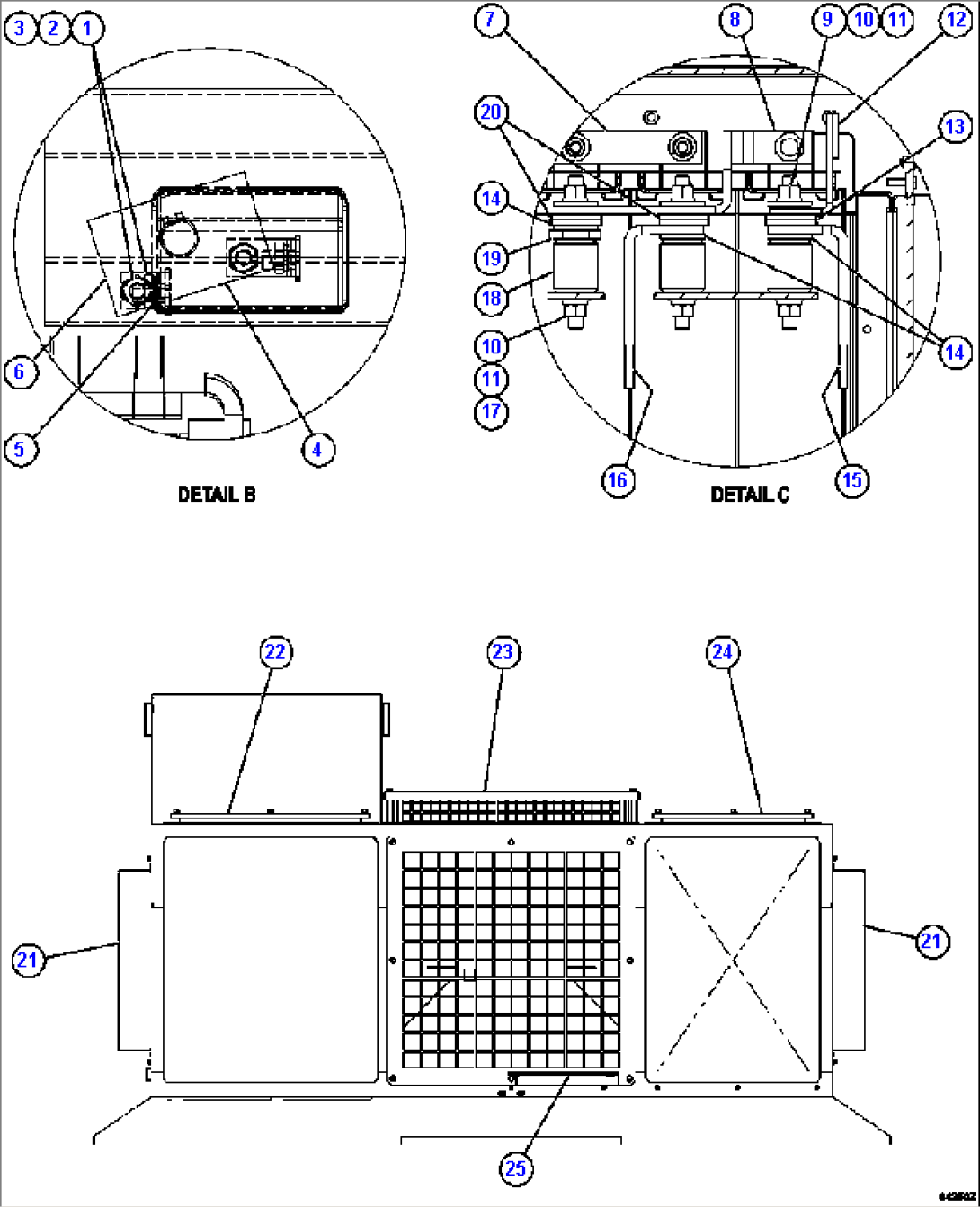 RETARDING GRID ASSEMBLY - 7 STEP 4/4 PC2158