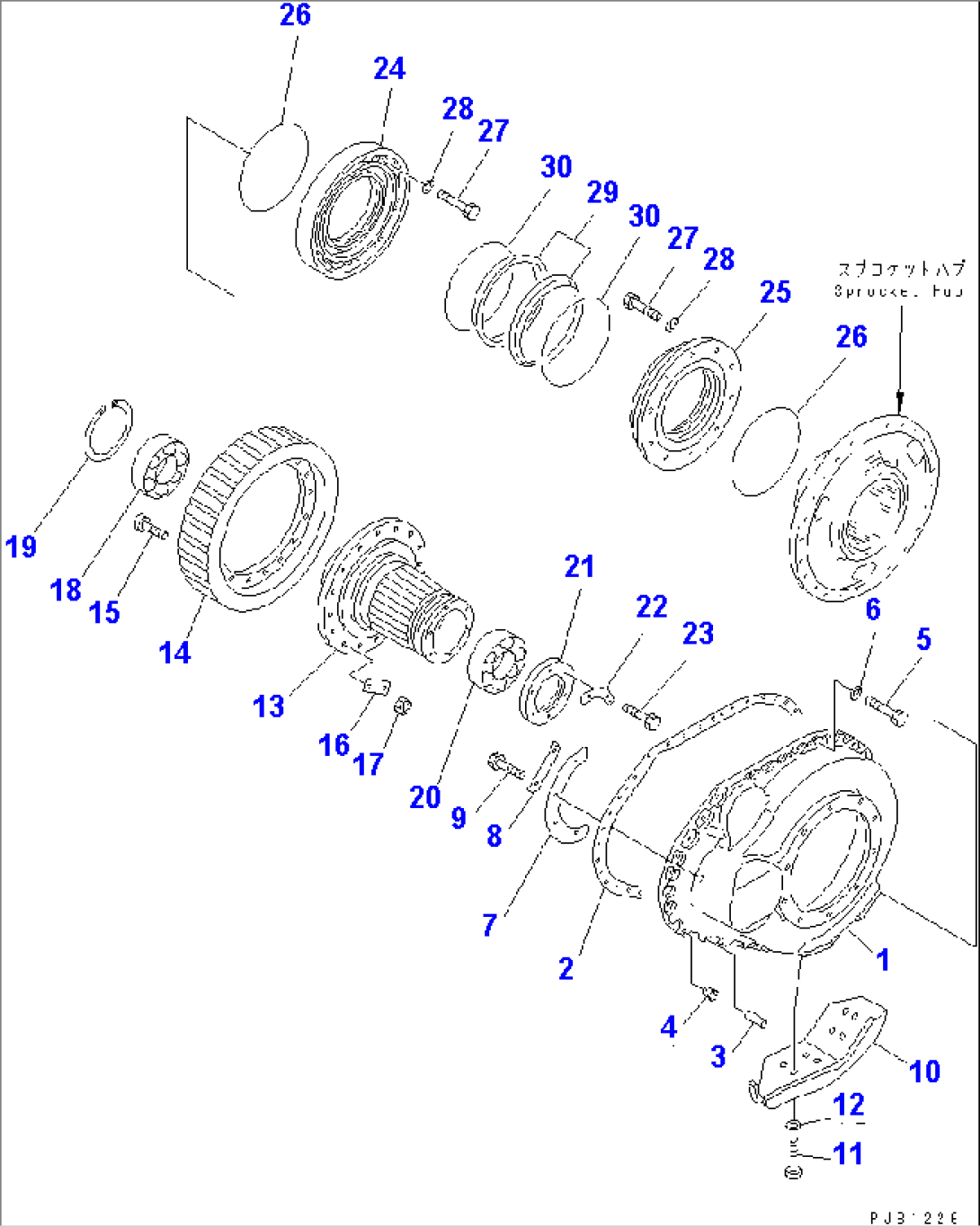 FINAL DRIVE CASE AND GEAR (2/2)(#36537-37822)