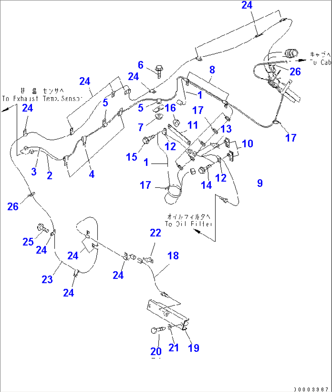 VEHICLE HEALTH MONITORING SYSTEM (ELECTRICAL WIRING¤ 1/2) (OUTSIDE CAB)