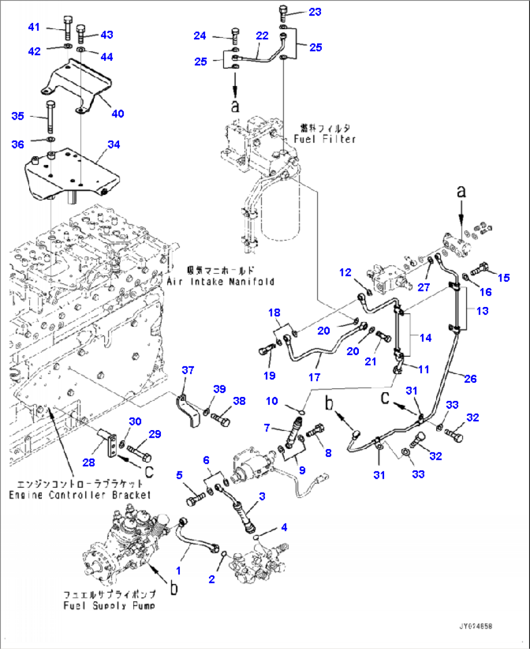 A4110-001003 FUEL FILTER PRIMING PUMP AND PIPING