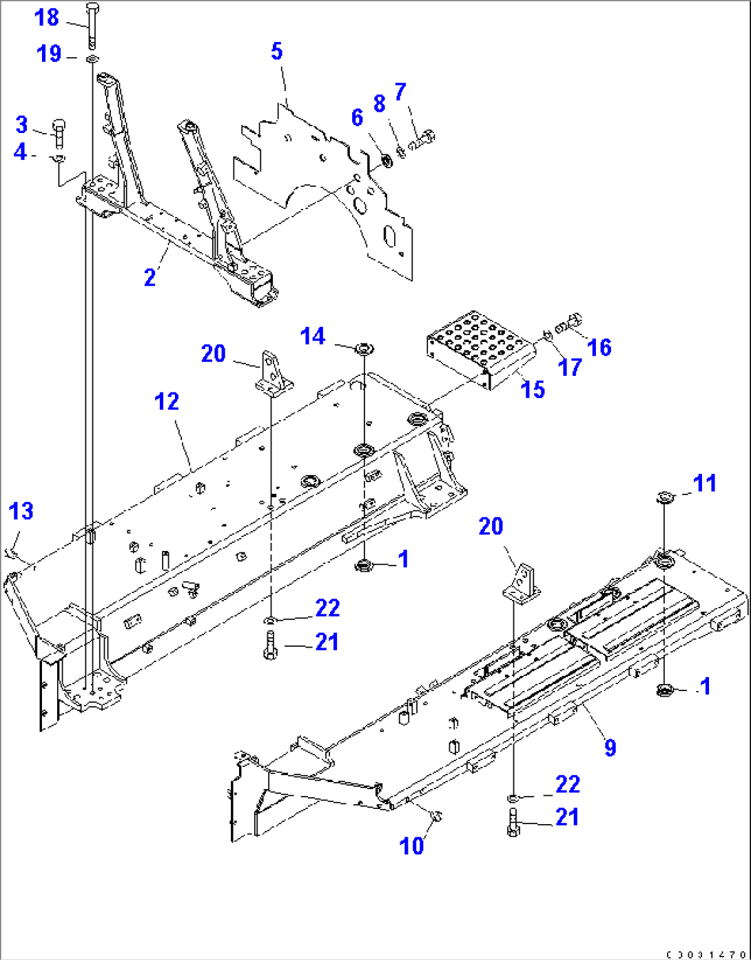 FENDER AND HOOD MOUNT (FOR LANDFILL SPEC.)