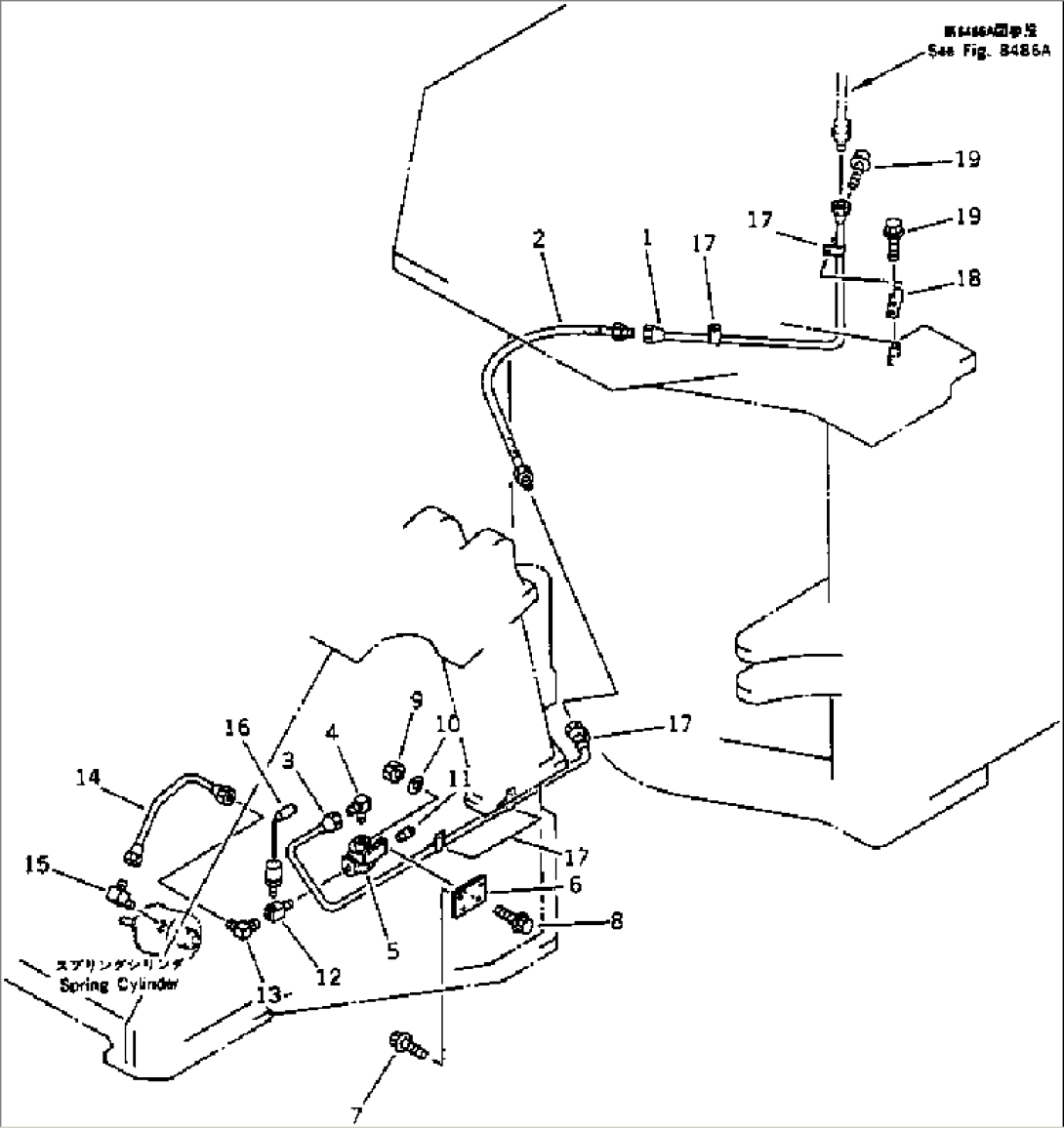 AIR PIPING (CONTROL TO PARKING BRAKE) (TBG/ABE SPEC.)(#20001-)