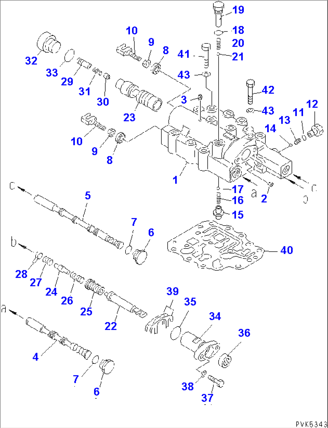 TRANSMISSION (F2-R2) (SHIFT VALVE)(#61132-61168)