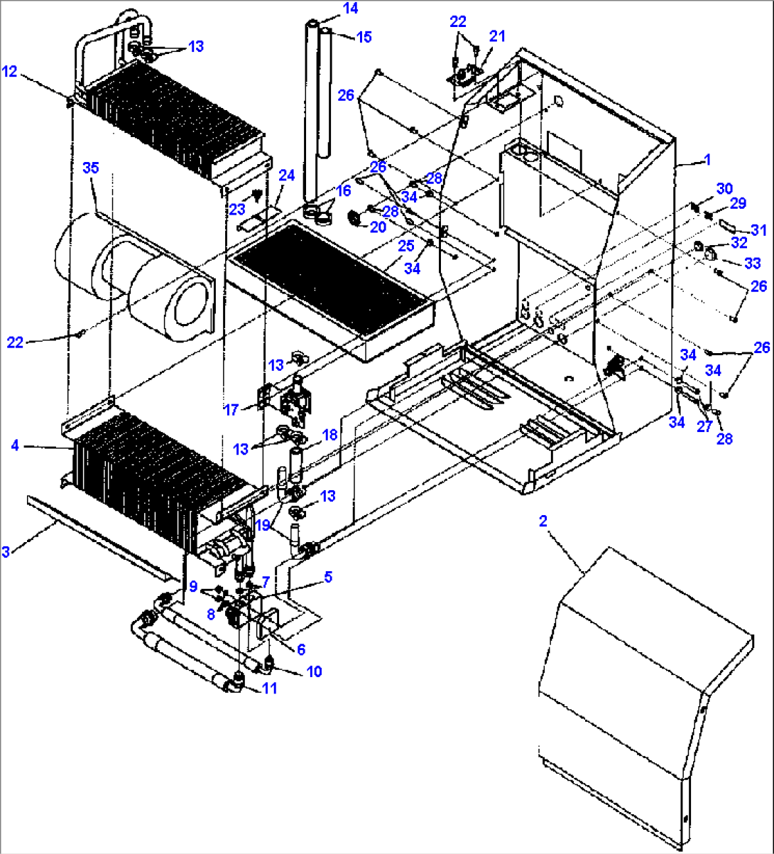 AIR CONDITIONER AND HEATER (EAGLE) VERTICAL REMOTE ASSEMBLY