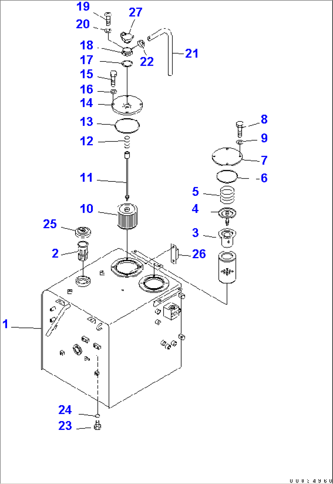 DUAL TANK (FUEL AND HYDRAULIC OIL) (TANK)