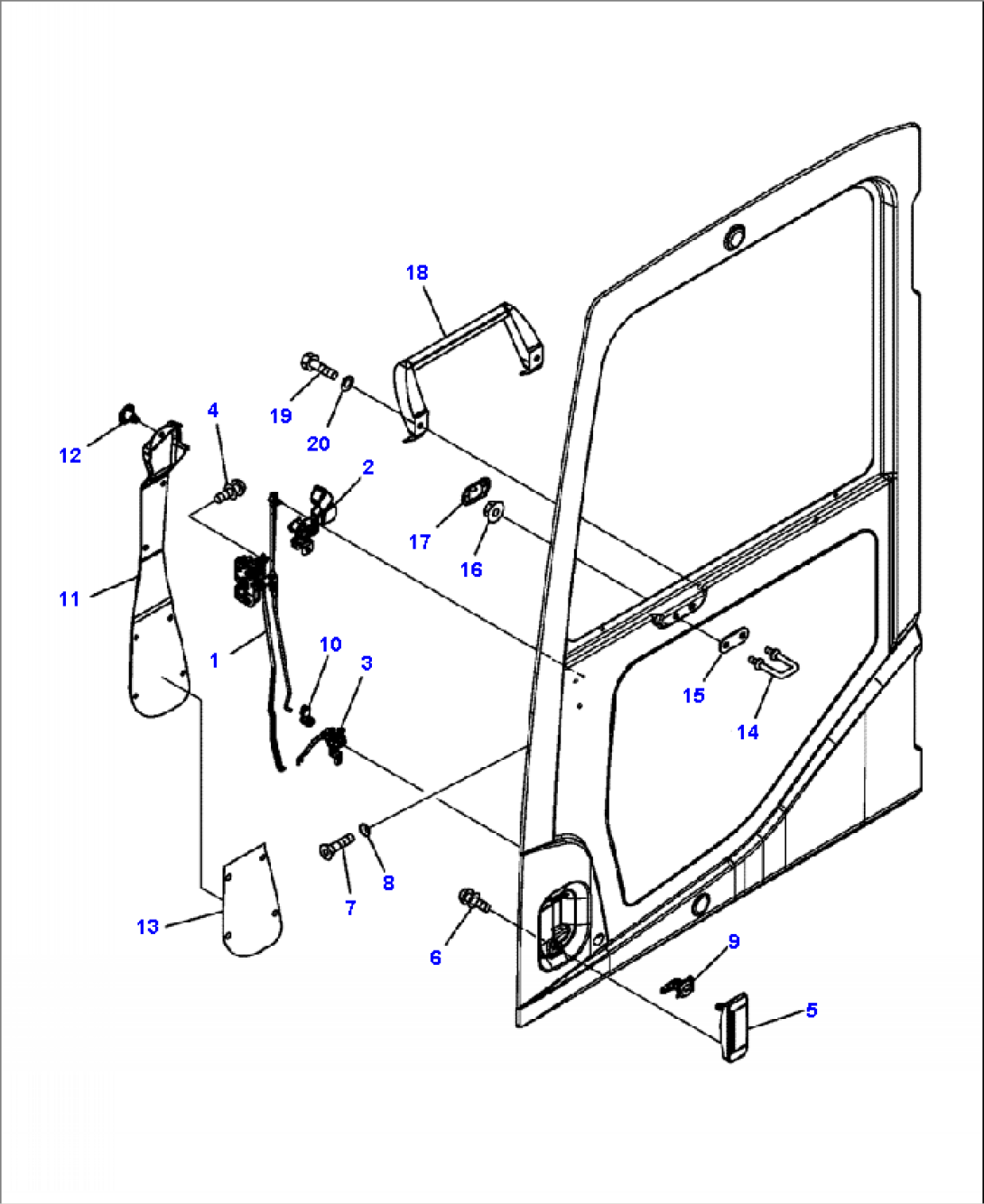 K1110-06H0 CAB DOOR LOCK
