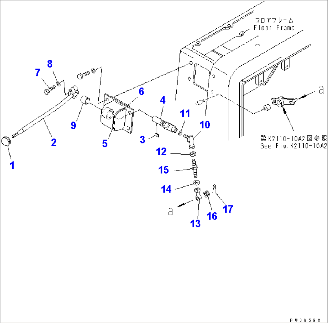 FLOOR FRAME (TRANSMISSION LOCK LEVER) (FOR CLUTCH & BRAKE)