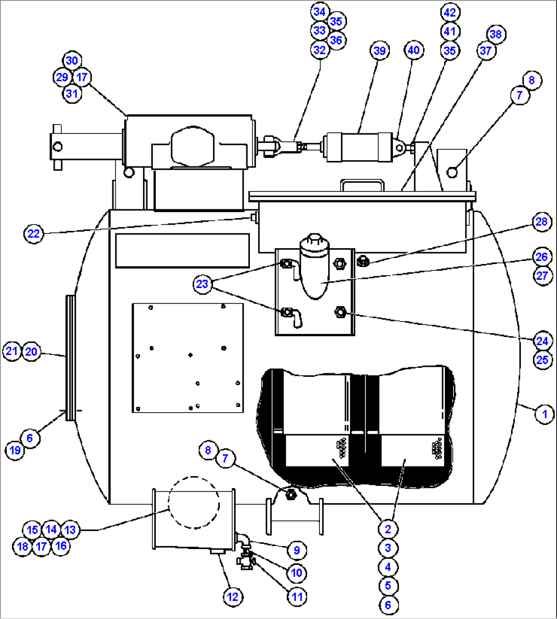 HYDRAULIC TANK & COMPONENTS INSTL