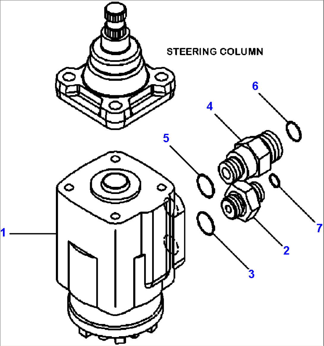 K0210-31A0 ROPS CAB ORBITROL VALVE LINE CONNECTORS