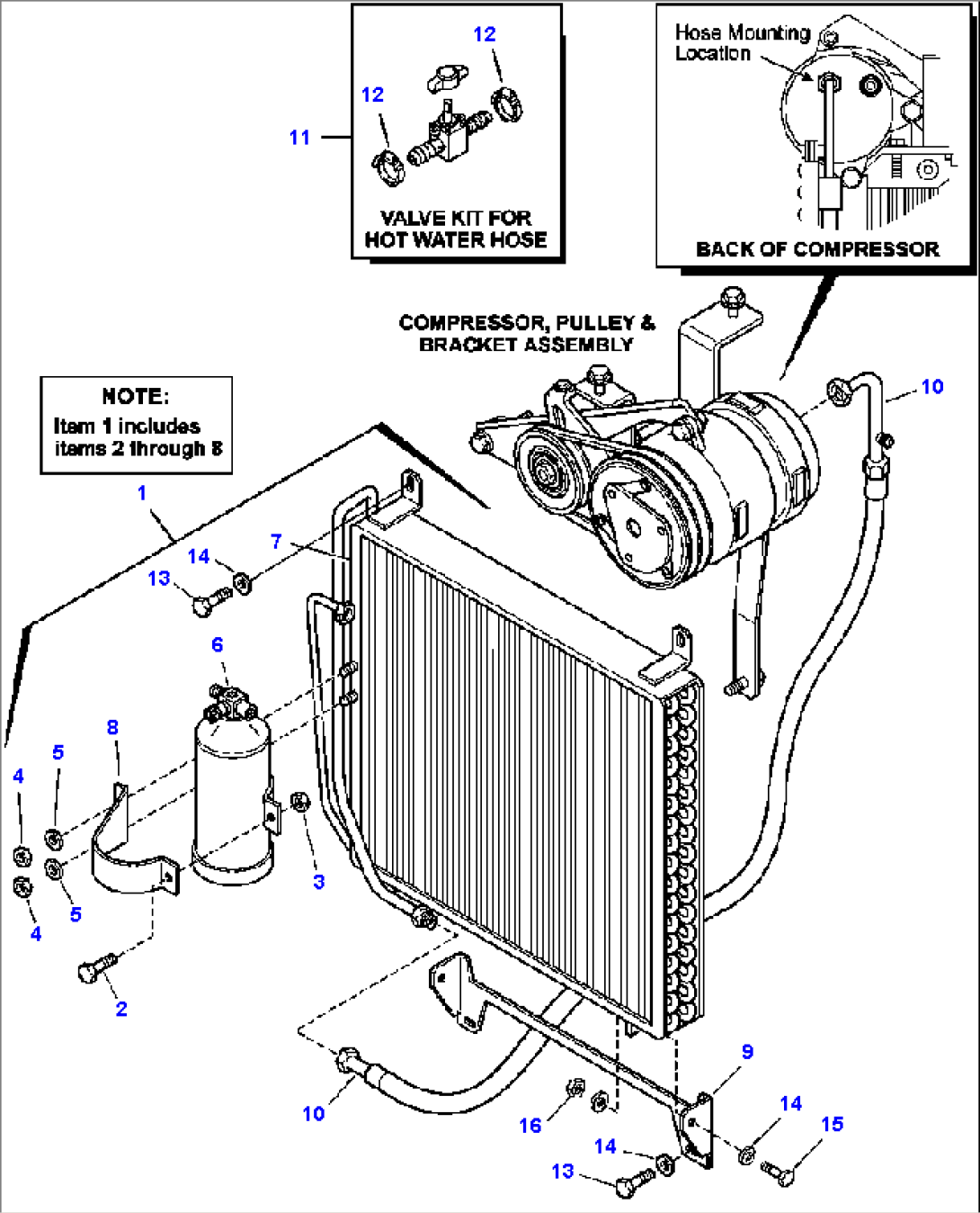 K5021-01A1 AIR CONDITIONING SYSTEM CONDENSER, DRYER, AND CONNECTIONS