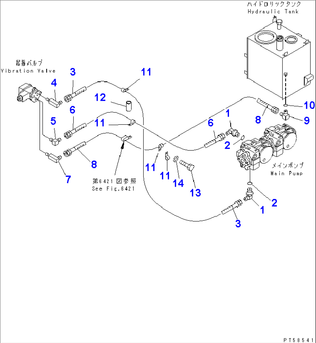 HYDRAULIC PIPING (VIBRATION CONTROL VALVE LINE)