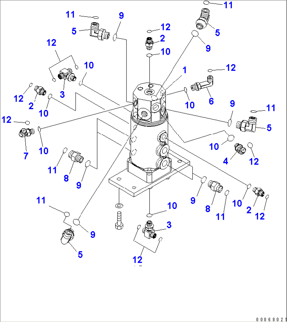 SWIVEL JOINT (CONNECTING PARTS) (1/2)(#15001-)