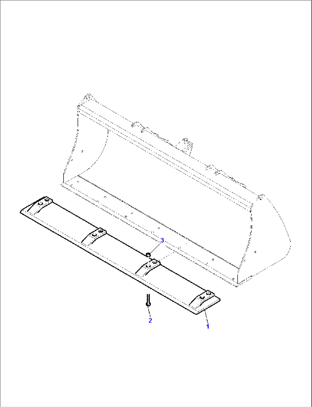 BLADE INSTEAD OF TEETH (FOR BUCKET L=2180 OR L=2200)