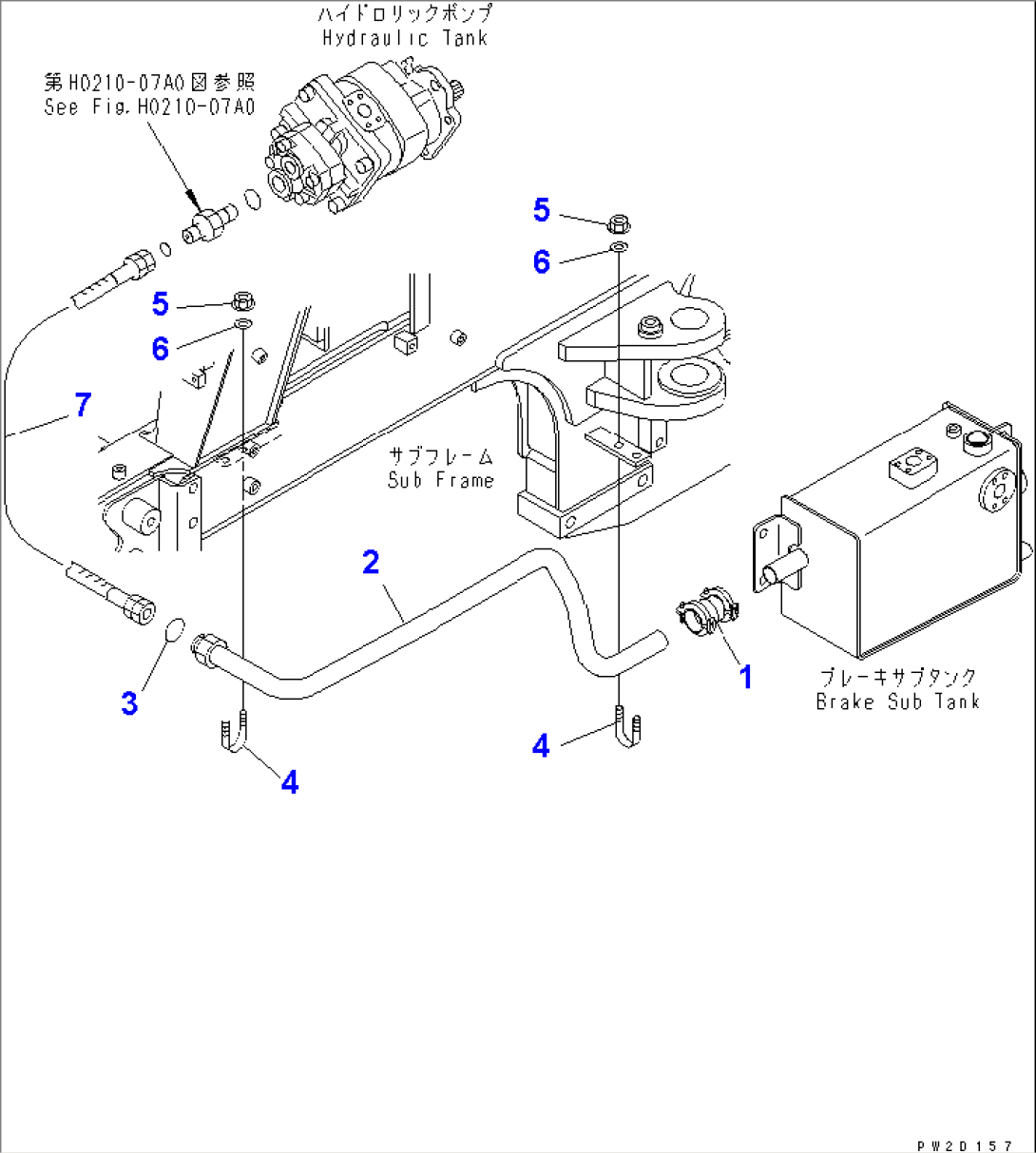 BRAKE PIPING (BRAKE TANK TO PUMP)