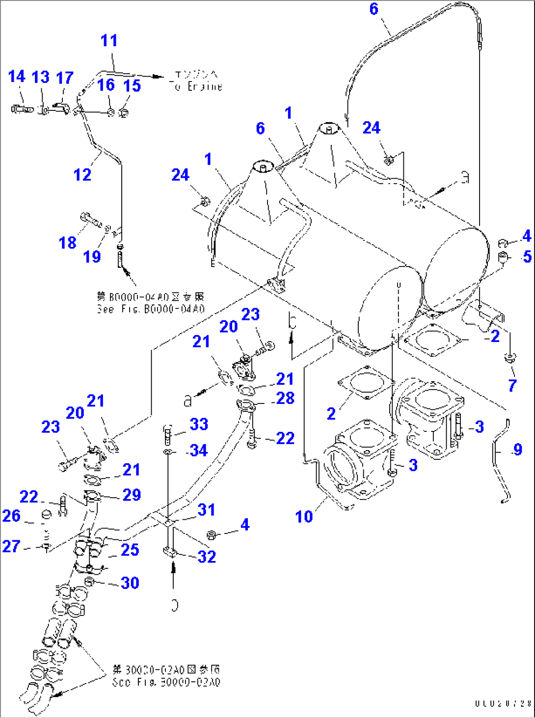 ENGINE (MUFFLER AND MOUNTING)(#52001-52008)