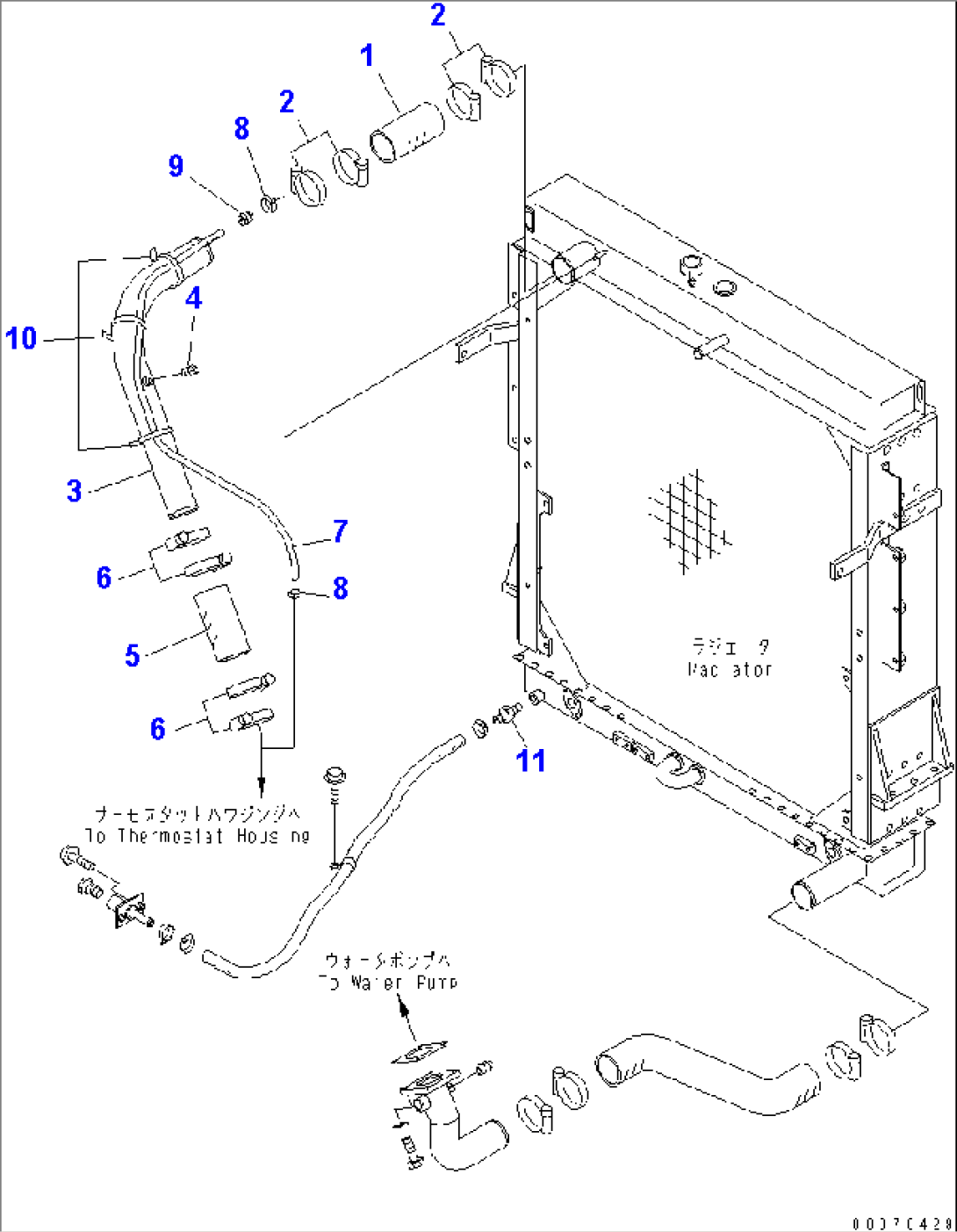 RADIATOR (RADIATOR PIPING)(#52406-)