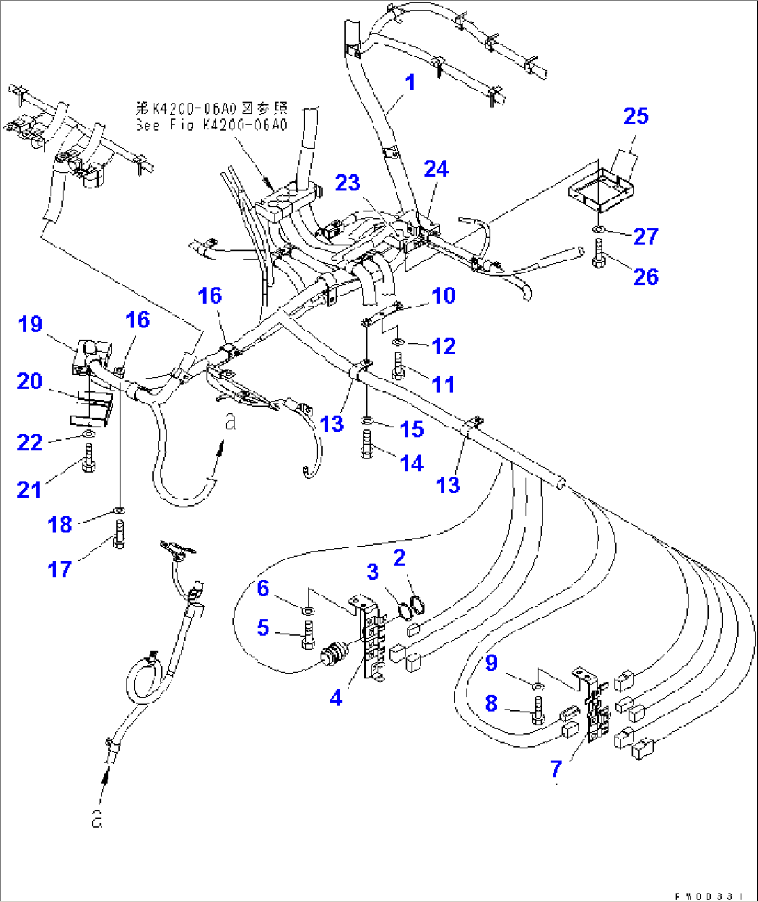 FLOOR FRAME (WIRING HARNESS) (1/2)