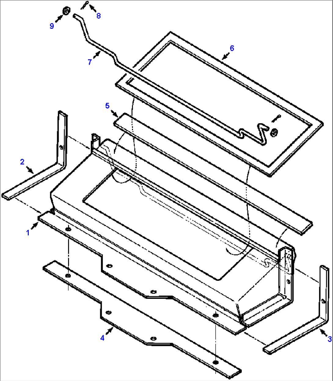 FIG. K0210-03A3 ROPS CAB - AIR FILTER BOX