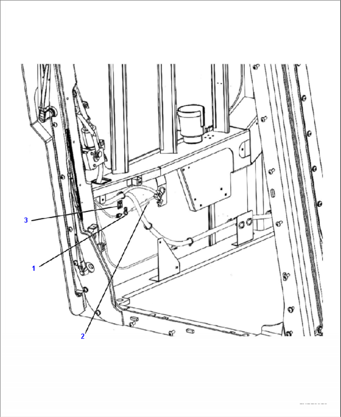 K1110-001033 CAB WASHER HOSE MOUNTING