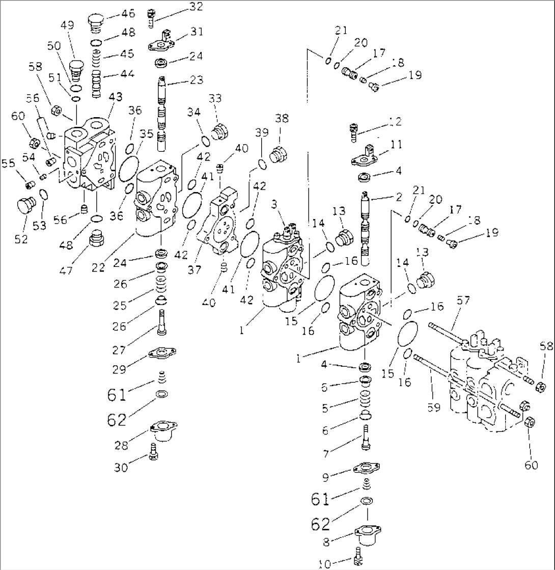 HYDRAULIC CONTROL VALVE L.H. (5-SPOOL) (2/2)