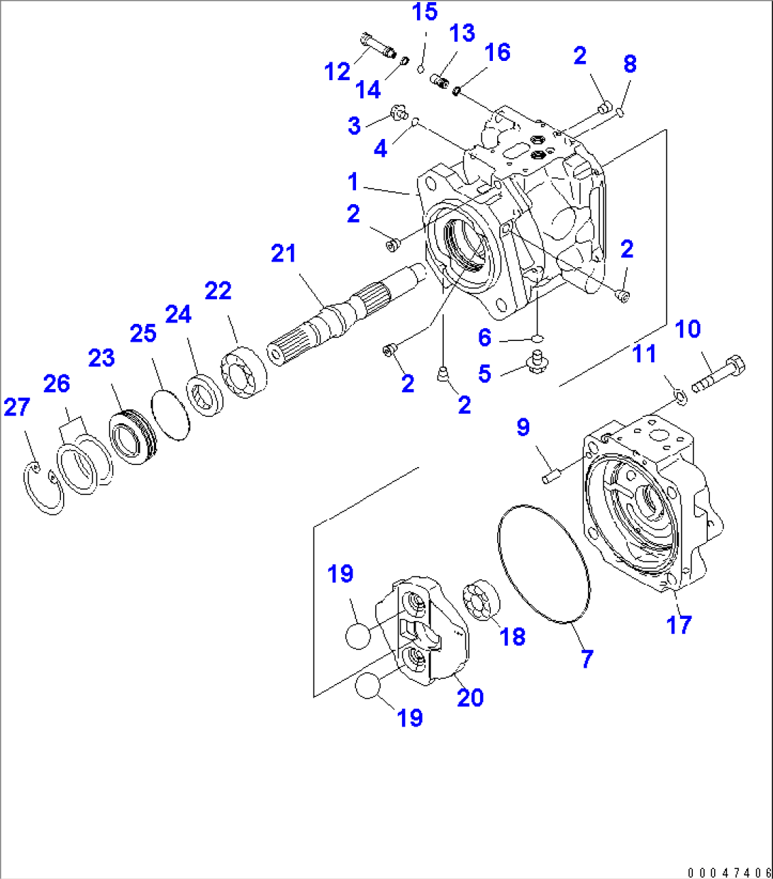 HYDRAULIC PUMP (STEERING) (1/4)(#55001-55307)