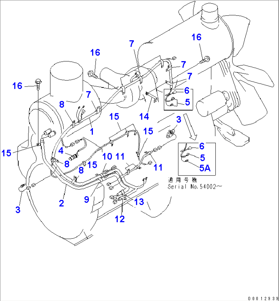 REAR HARNESS (ENGINE LINE) (WITH JOY STICK STEERING)(#52001-)