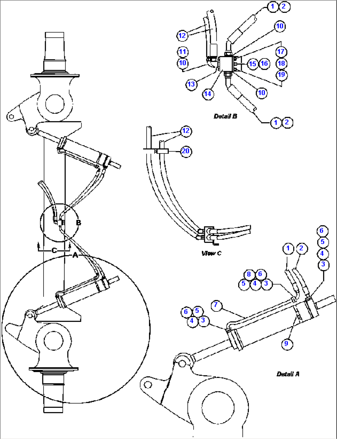 STEERING CYLINDER PIPING