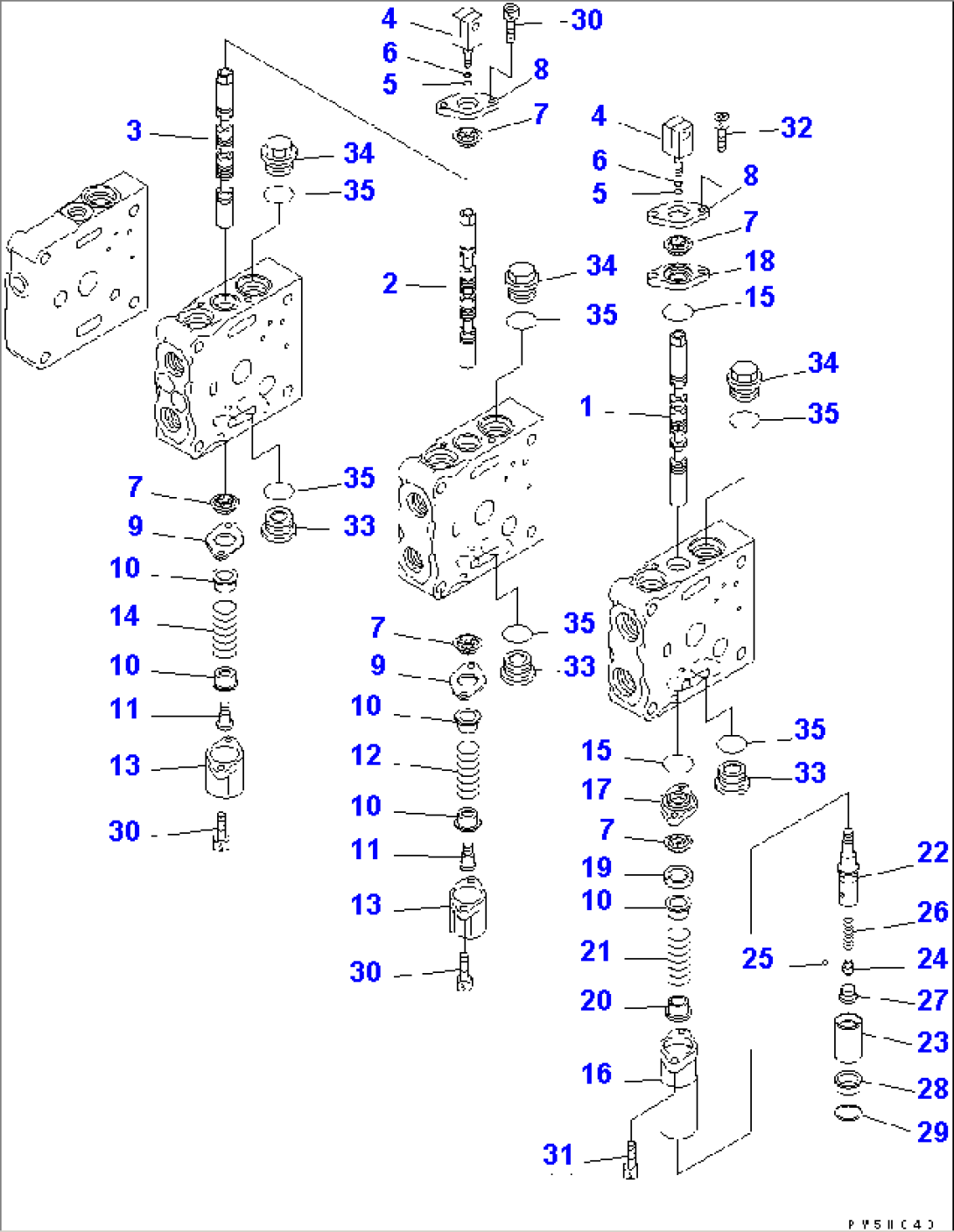 MAIN VALVE (4-VALVE) (2/12) (FOR PAT DOZER)