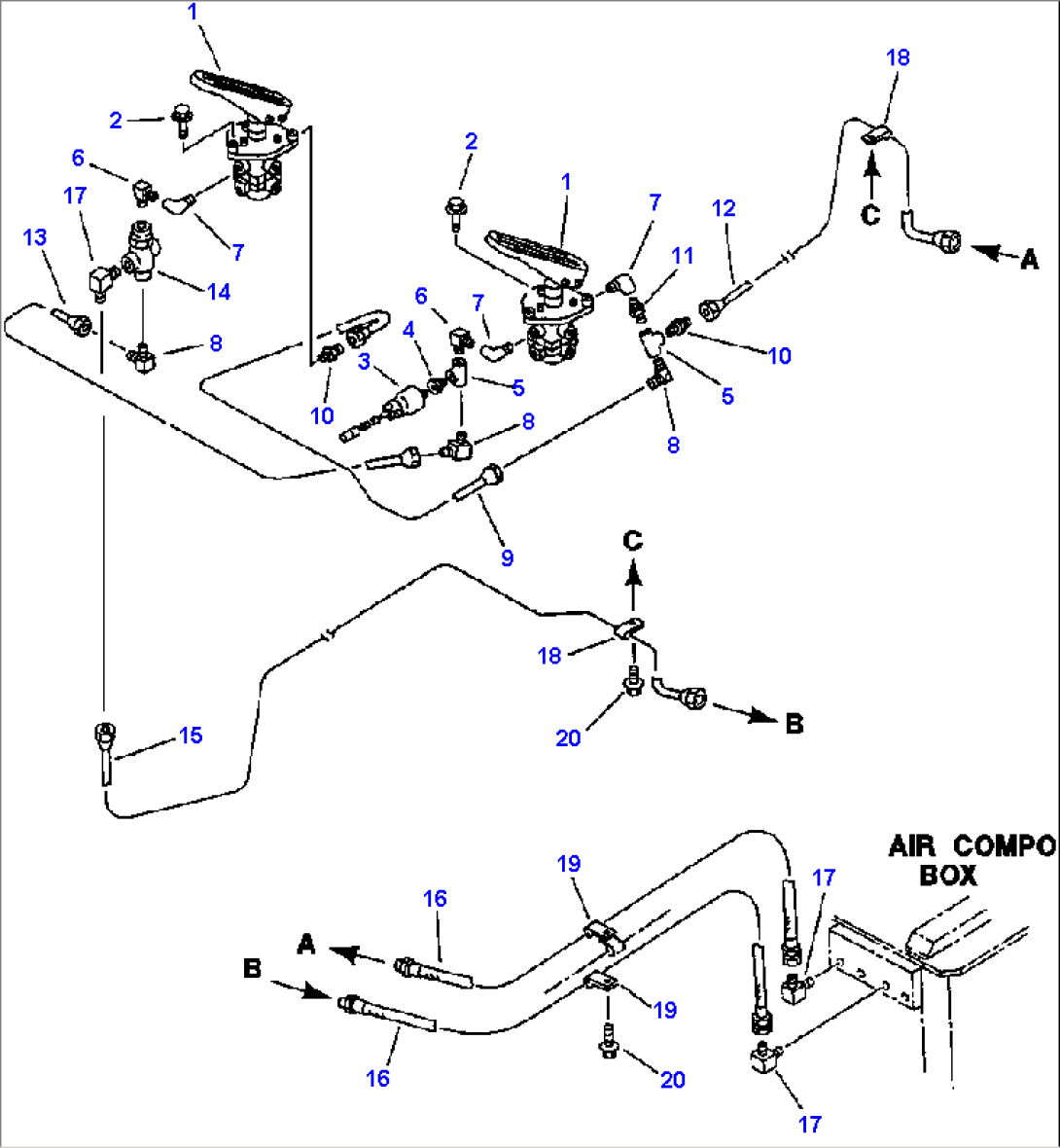 AIR PIPING - TREADLE VALVE