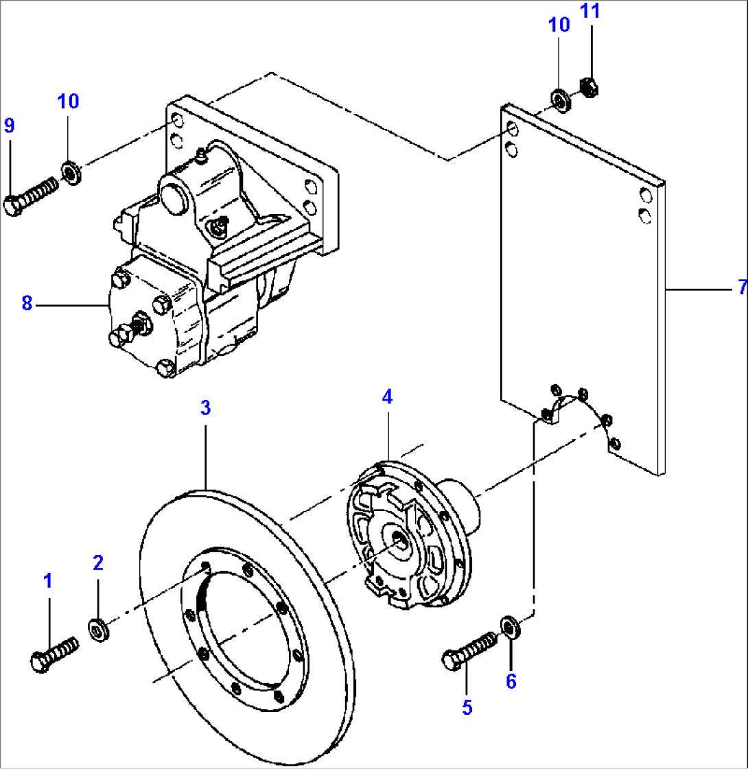 PARKING BRAKE - F1 S/N 201035 & UP