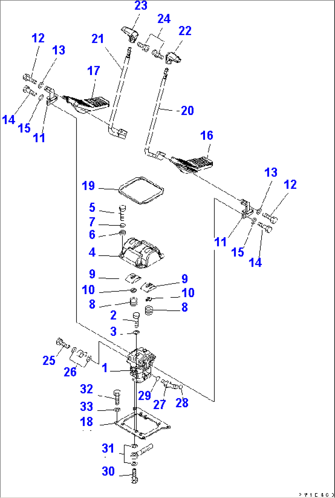FLOOR FRAME (TRAVEL CONTROL)(#35001-)