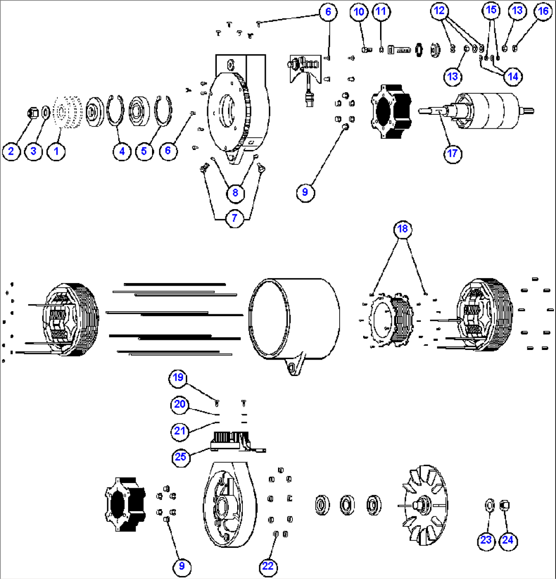 BATTERY CHARGING ALTERNATOR (EF2654)