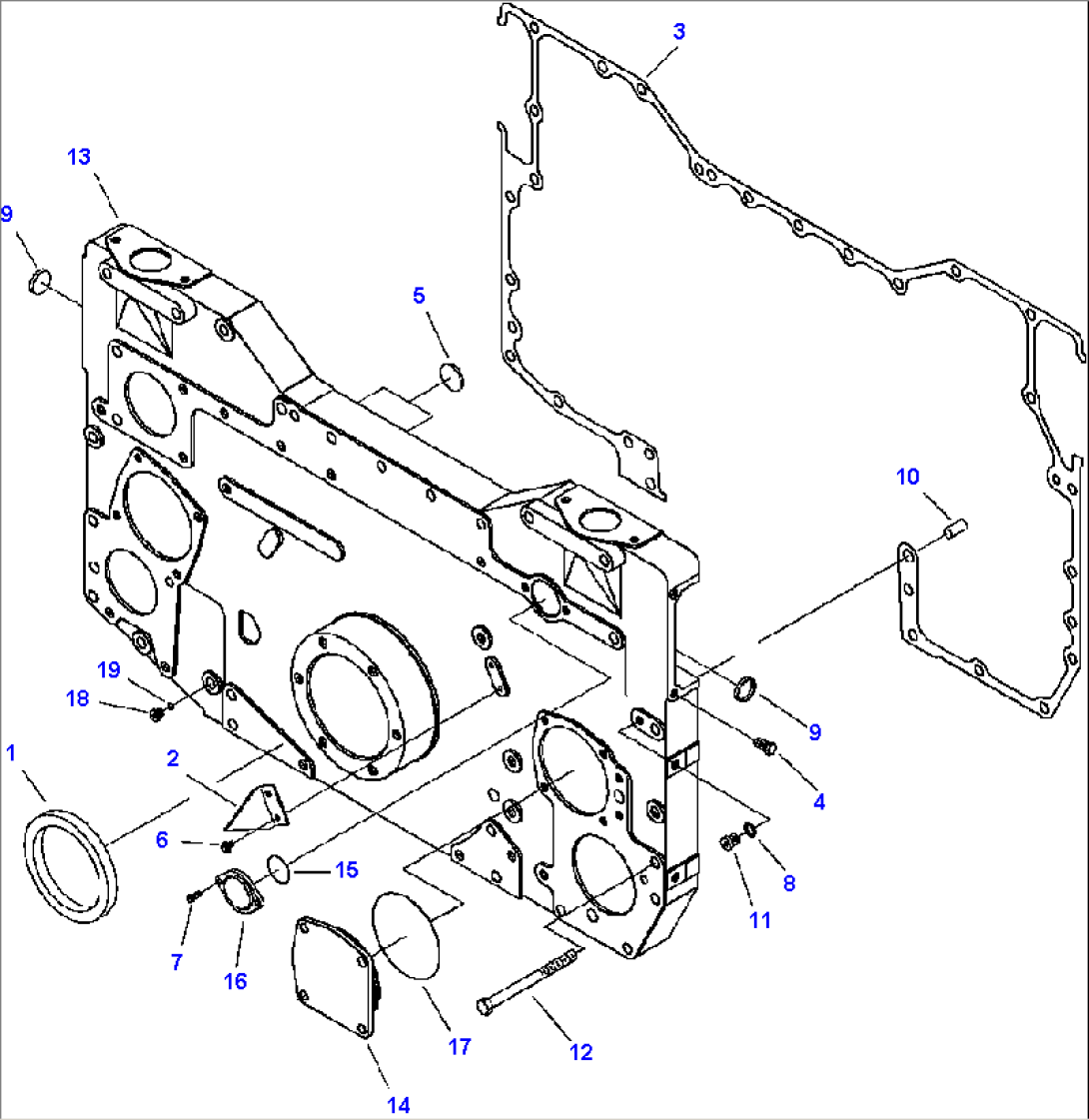 A2109-A7B5 FRONT GEAR COVER (S/N A50001-A50022)