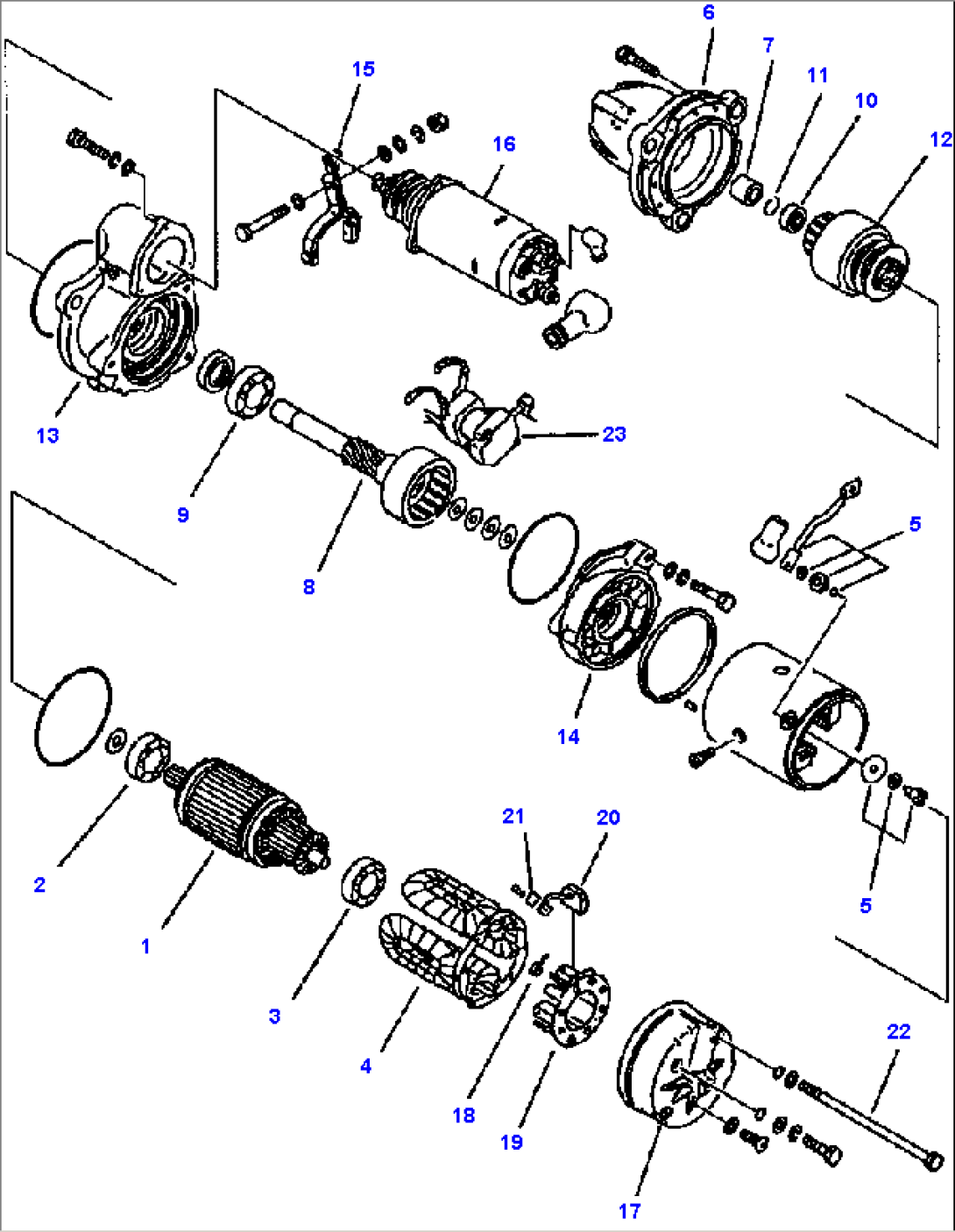FIG. A6210-B3F3 STARTING MOTOR - INNER PARTS