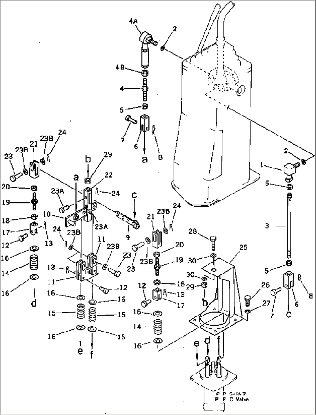 LONG LEVER CONTROL AND STAND¤ R.H. (2/2)(#20001-20229)