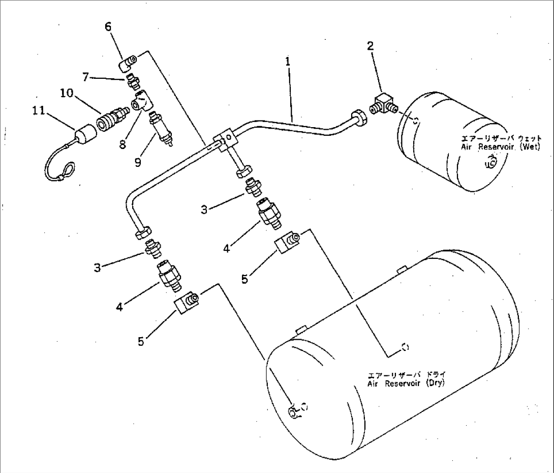 AIR PIPING (WET RESERVOIR TO DRY RESERVOIR)(#6001-6021)