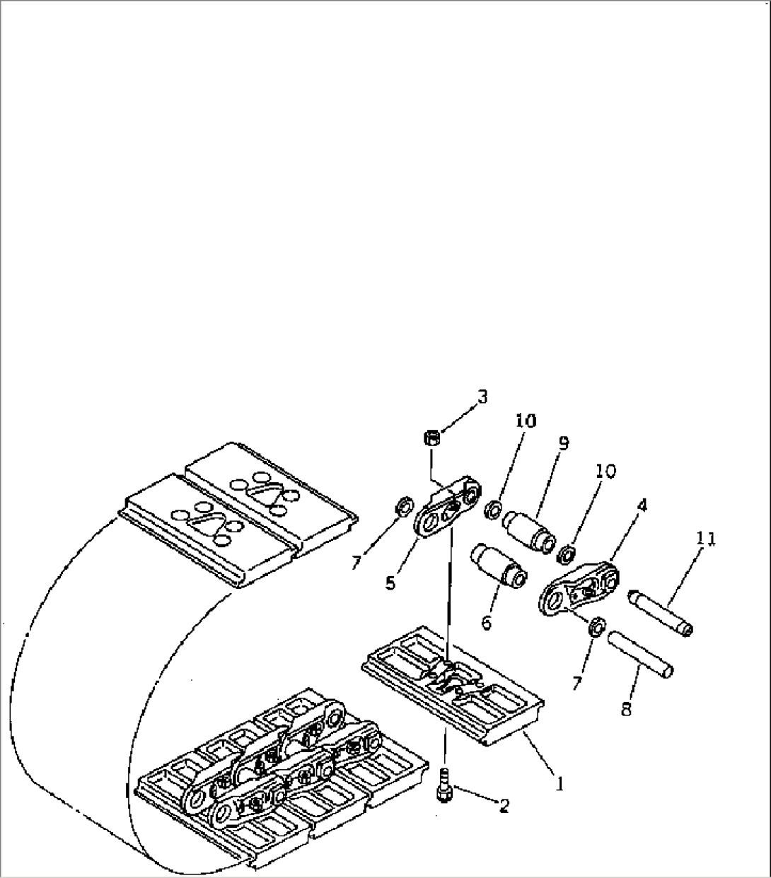 TRACK SHOE (MASTER PIN TYPE) (FLAT TYPE WITH HOLE)