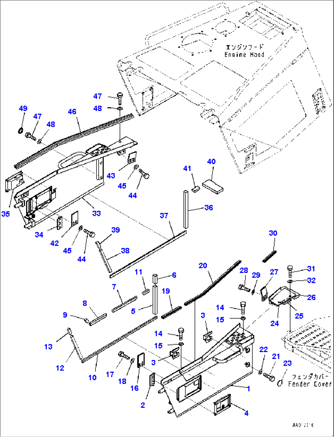 Engine Hood and Side Cover Group, Lower Cover (#20003-20145)