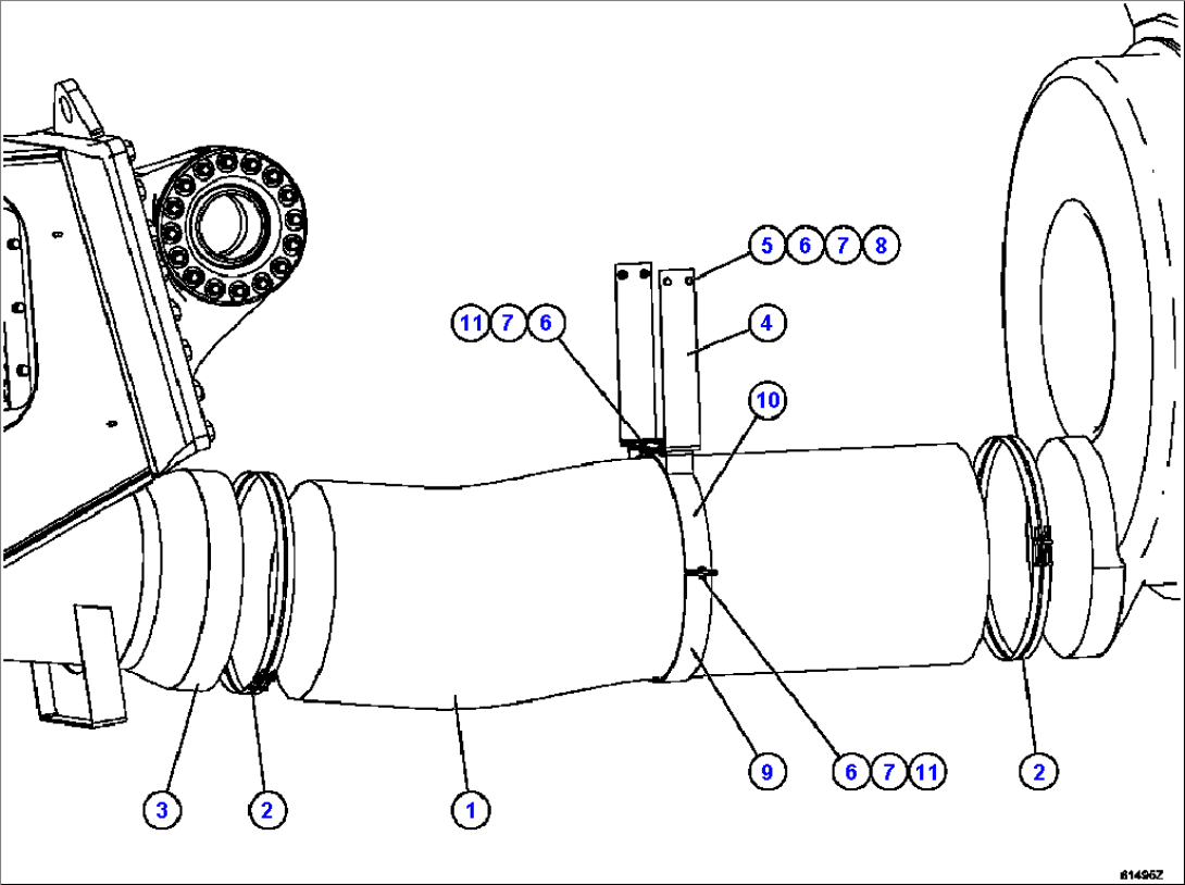 AXLE AIR BLOWER HOSE INSTALLATION